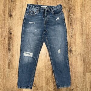 Dark Navy Distressed Topshop Jeans Size 24